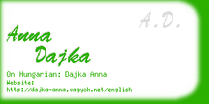 anna dajka business card